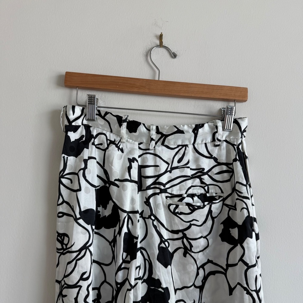 Ronny Kobo Printed Black and White Print Trousers Size 6 - Picture 16 of 16